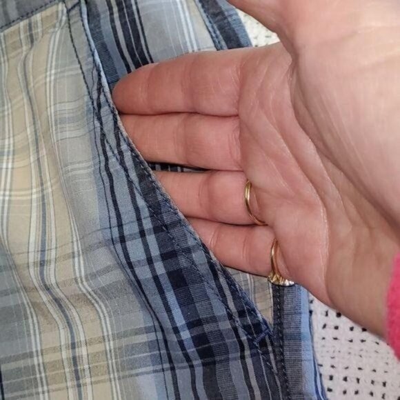 Weatherproof Sz. 38 Blue Striped with Pockets Shorts - Picture 6 of 10